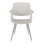 Vintage Flair Chrome Cream Velvet Art Deco Chair (Set of 2) 16 Vintage Flair Chrome Cream Velvet Art Deco Chair (Set of 2)