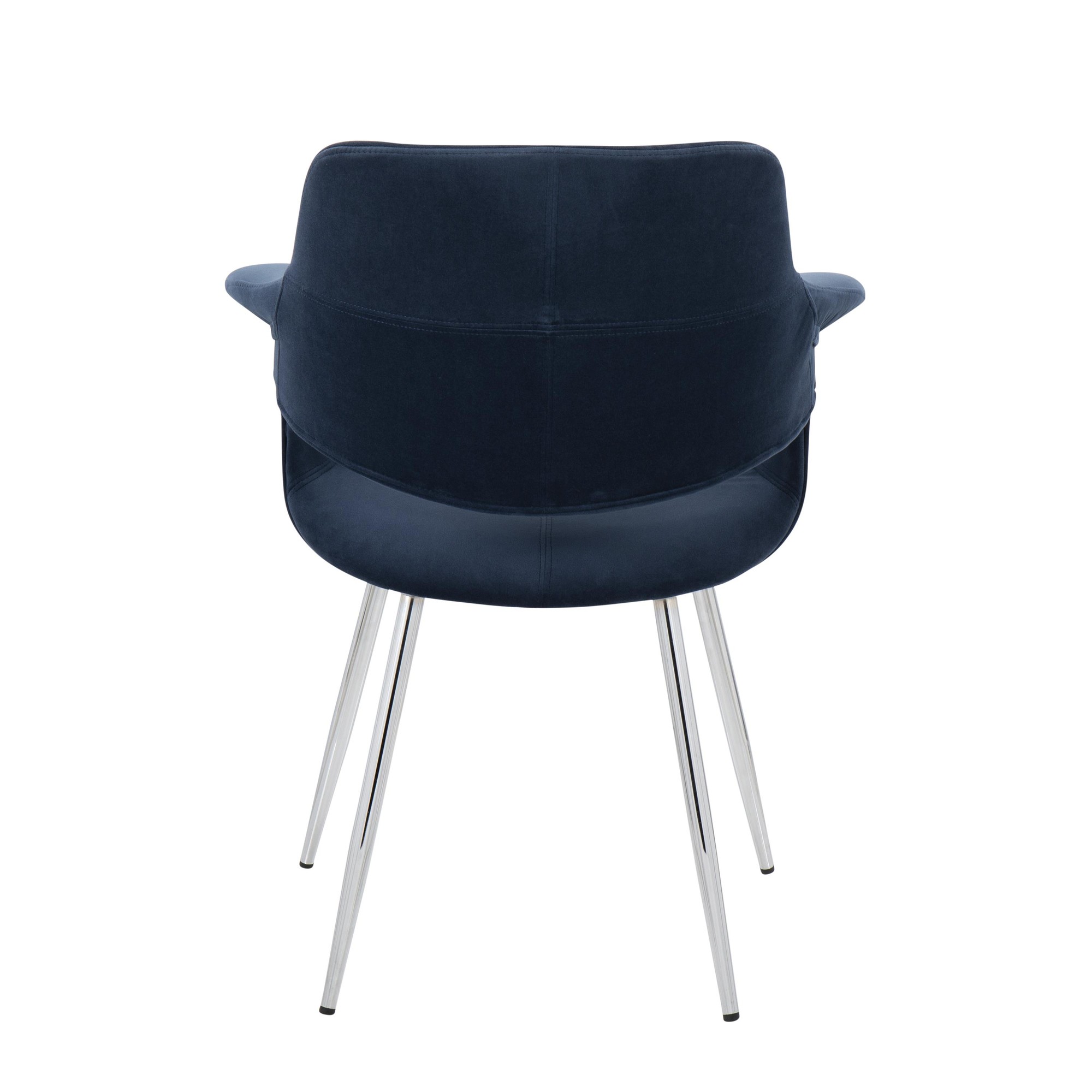 Vintage Flair Chrome and Blue Velvet Art Deco Chairs (Set of 2) 7 Vintage Flair Chrome and Blue Velvet Art Deco Chairs (Set of 2) - Image 7