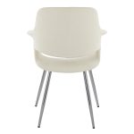 Vintage Flair Cream Fabric Chrome Art Deco Chairs (Set of 2) 21 Vintage Flair Cream Fabric Chrome Art Deco Chairs (Set of 2)