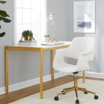 Vintage Flair Cream Velvet Mid-Century Modern Swivel Office Chair 9 Vintage Flair Cream Velvet Mid-Century Modern Swivel Office Chair