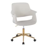 Vintage Flair Cream Velvet Mid-Century Modern Swivel Office Chair 11 Vintage Flair Cream Velvet Mid-Century Modern Swivel Office Chair