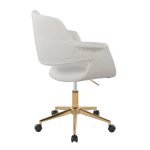 Vintage Flair Cream Velvet Mid-Century Modern Swivel Office Chair 13 Vintage Flair Cream Velvet Mid-Century Modern Swivel Office Chair