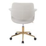 Vintage Flair Cream Velvet Mid-Century Modern Swivel Office Chair 14 Vintage Flair Cream Velvet Mid-Century Modern Swivel Office Chair