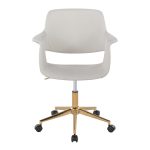 Vintage Flair Cream Velvet Mid-Century Modern Swivel Office Chair 15 Vintage Flair Cream Velvet Mid-Century Modern Swivel Office Chair