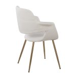 Vintage Flair Gold Cream Art Deco Accent Chairs (Set of 2)