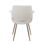 Vintage Flair Gold Cream Art Deco Accent Chairs (Set of 2)