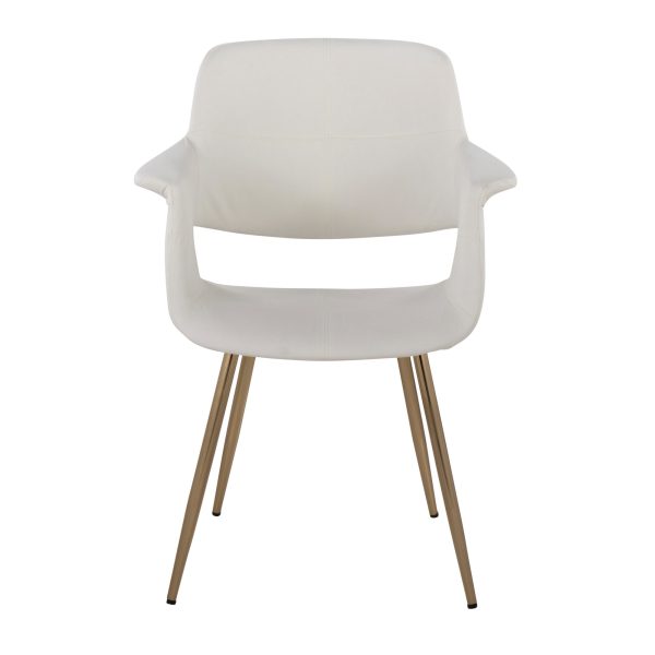Vintage Flair Gold Cream Art Deco Accent Chairs Set of 2 6