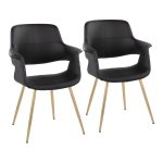 Vintage Flair Gold and Black Art Deco Chairs (Set of 2) 11 Vintage Flair Gold and Black Art Deco Chairs (Set of 2)