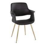 Vintage Flair Gold and Black Art Deco Chairs (Set of 2) 12 Vintage Flair Gold and Black Art Deco Chairs (Set of 2)