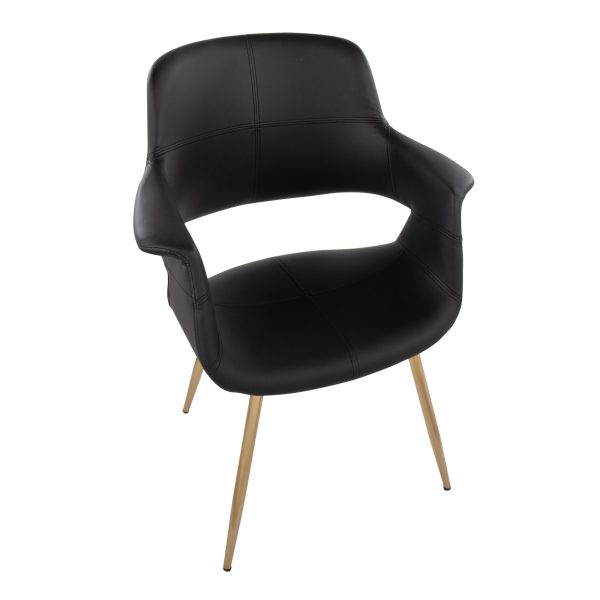 Vintage Flair Gold and Black Art Deco Chairs Set of 2 7