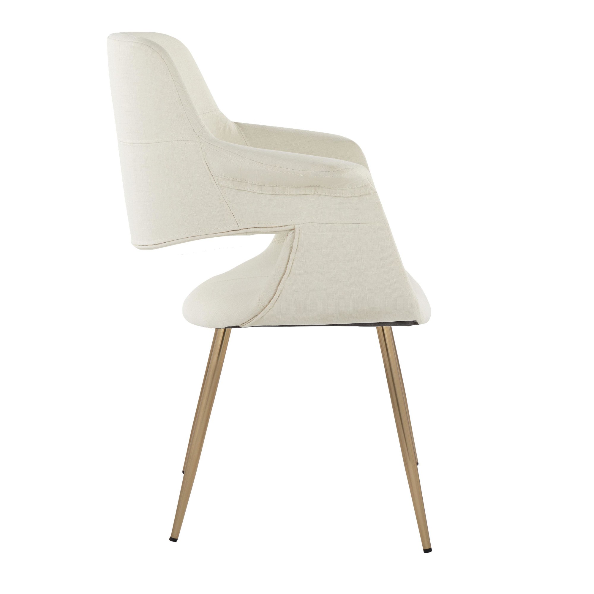 Vintage Flair Gold and Cream Art Deco Chairs (Set of 2) 4 Vintage Flair Gold and Cream Art Deco Chairs (Set of 2) - Image 4