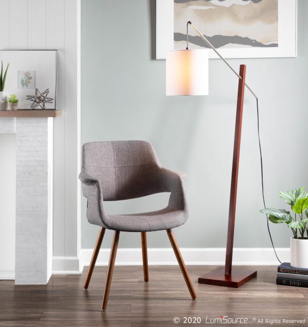 Vintage Flair Light Grey Mid Century Modern Accent Chair 1