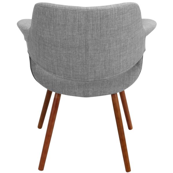 Vintage Flair Light Grey Mid Century Modern Accent Chair 11