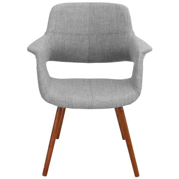 Vintage Flair Light Grey Mid Century Modern Accent Chair 12