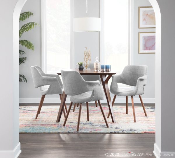 Vintage Flair Light Grey Mid Century Modern Accent Chair 3