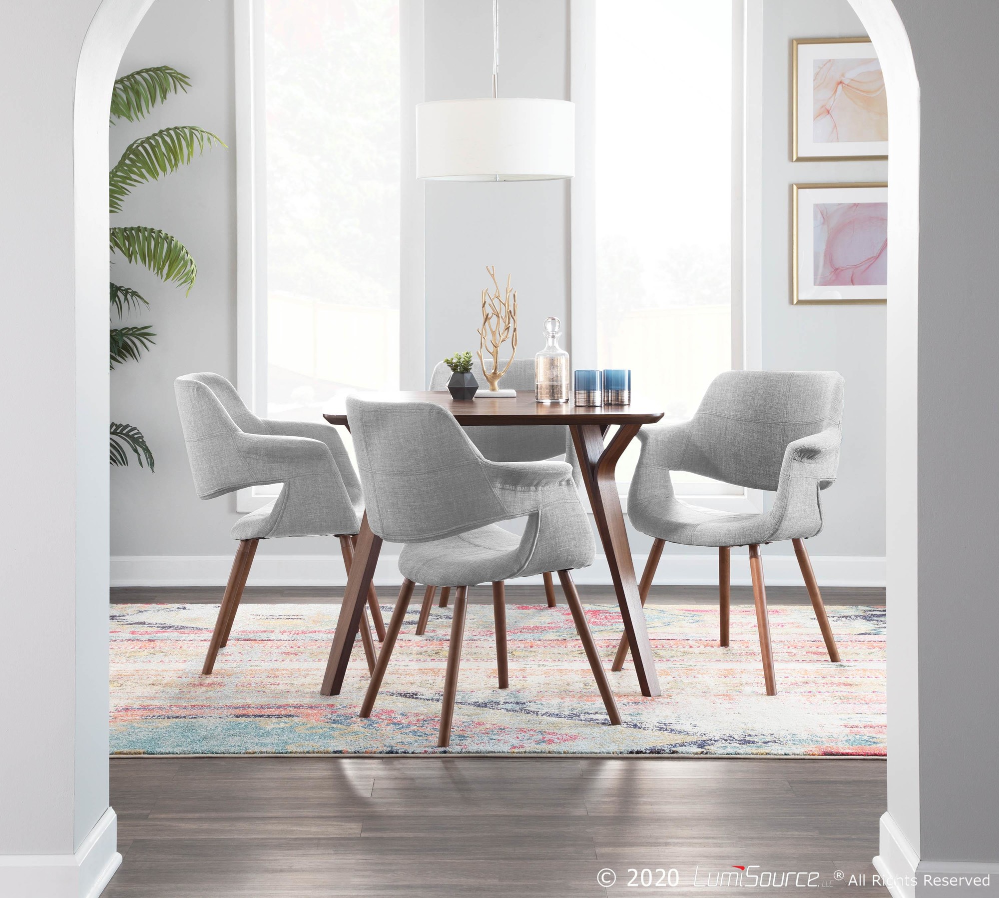 Vintage Flair Light Grey Mid-Century Modern Accent Chair 4 Vintage Flair Light Grey Mid-Century Modern Accent Chair - Image 4