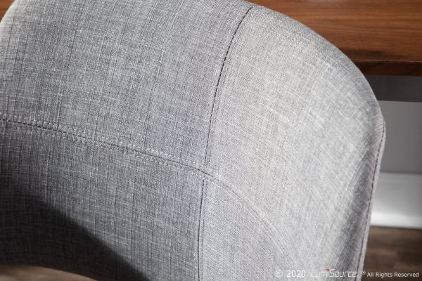 Vintage Flair Light Grey Mid Century Modern Accent Chair 4