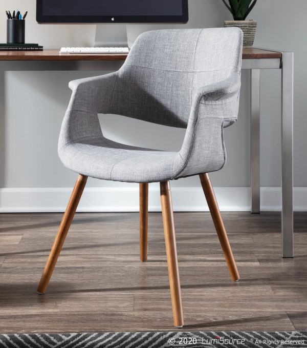 Vintage Flair Light Grey Mid Century Modern Accent Chair 7