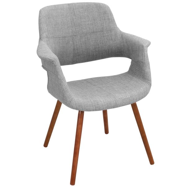 Vintage Flair Light Grey Mid Century Modern Accent Chair 8