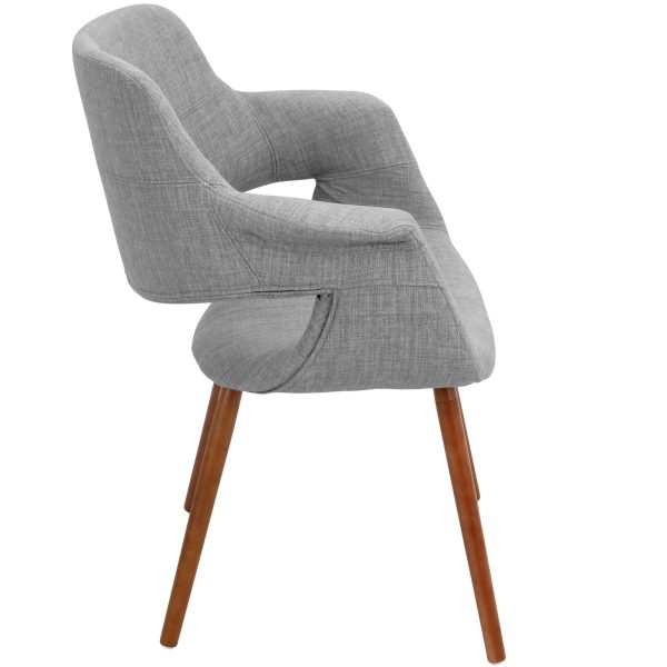 Vintage Flair Light Grey Mid Century Modern Accent Chair 9
