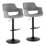 Vintage Flair Light Grey Mid-Century Modern Swivel Barstool (Set of 2) 11 Vintage Flair Light Grey Mid-Century Modern Swivel Barstool (Set of 2)