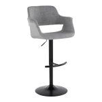 Vintage Flair Light Grey Mid-Century Modern Swivel Barstool (Set of 2) 12 Vintage Flair Light Grey Mid-Century Modern Swivel Barstool (Set of 2)