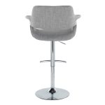 Vintage Flair Mid-Century Adjustable Swivel Barstool Chrome Grey (Set of 2) (Set of 2)