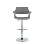 Vintage Flair Mid-Century Adjustable Swivel Barstool Chrome Grey (Set of 2) (Set of 2)