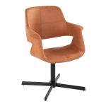 Vintage Flair Sedona Faux Leather Swivel Accent Chair