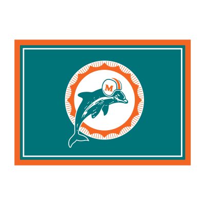 Vintage Miami Dolphins 3x4 Area Rug Officially Licensed NFL