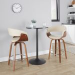 Vintage Mod 26 Cream Fabric Mid-Century Swivel Counter Stool (Set of 2) 11 Vintage Mod 26 Cream Fabric Mid-Century Swivel Counter Stool (Set of 2)