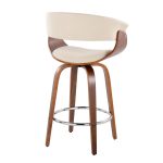 Vintage Mod 26 Cream Fabric Mid-Century Swivel Counter Stool (Set of 2) 15 Vintage Mod 26 Cream Fabric Mid-Century Swivel Counter Stool (Set of 2)