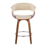 Vintage Mod 26 Cream Fabric Mid-Century Swivel Counter Stool (Set of 2) 17 Vintage Mod 26 Cream Fabric Mid-Century Swivel Counter Stool (Set of 2)