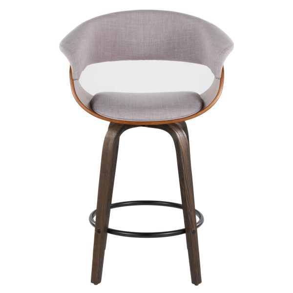 Vintage Mod 26 Inch Mid Century Modern Swivel Counter Stools Set of 2 9