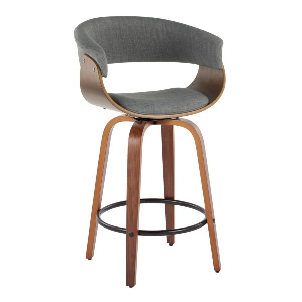 Vintage Mod 26 Mid Century Modern Swivel Counter Stool Set of 2 3
