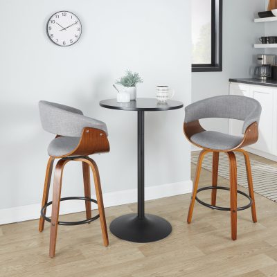 Vintage Mod 26 Mid-Century Modern Swivel Counter Stool (Set of 2)