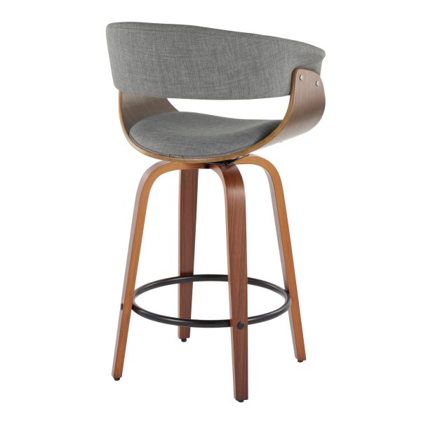 Vintage Mod 26 Mid Century Modern Swivel Counter Stool Set of 2 5