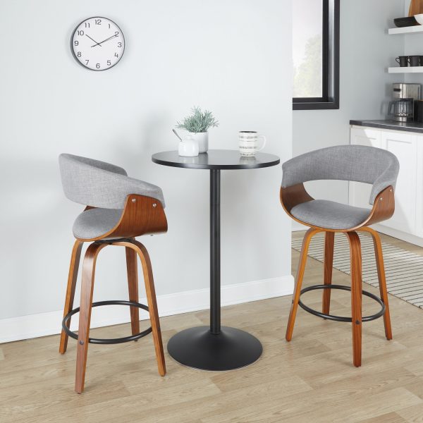Vintage Mod 26 Mid Century Modern Swivel Counter Stool Set of 2