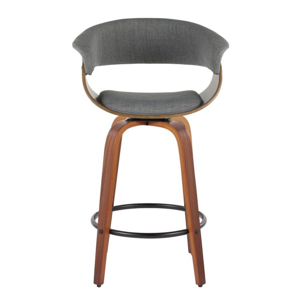 Vintage Mod 26 Mid Century Modern Swivel Counter Stool Set of 2 7