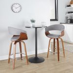 Vintage Mod 26 Mid-Century Walnut/Grey Counter Stools (Set of 2) 11 Vintage Mod 26 Mid-Century Walnut/Grey Counter Stools (Set of 2)