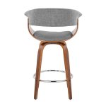Vintage Mod 26 Mid-Century Walnut/Grey Counter Stools (Set of 2) 16 Vintage Mod 26 Mid-Century Walnut/Grey Counter Stools (Set of 2)