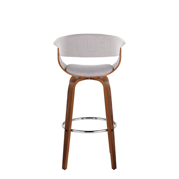 Vintage Mod 30 Mid Century Modern Swivel Barstool WalnutStone Set of 2 11
