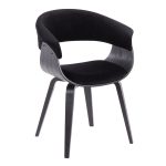 Vintage Mod Black Velvet Mid-Century Modern Accent Chairs (Set of 2) 18 Vintage Mod Black Velvet Mid-Century Modern Accent Chairs (Set of 2)