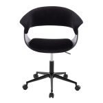 Vintage Mod Black Velvet Mid-Century Modern Office Chair 15 Vintage Mod Black Velvet Mid-Century Modern Office Chair