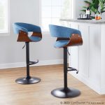 Vintage Mod Blue Mid-Century Modern Adjustable Swivel Barstool (Set of 2) 11 Vintage Mod Blue Mid-Century Modern Adjustable Swivel Barstool (Set of 2)