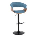 Vintage Mod Blue Mid-Century Modern Adjustable Swivel Barstool (Set of 2) 14 Vintage Mod Blue Mid-Century Modern Adjustable Swivel Barstool (Set of 2)