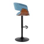 Vintage Mod Blue Mid-Century Modern Adjustable Swivel Barstool (Set of 2) 15 Vintage Mod Blue Mid-Century Modern Adjustable Swivel Barstool (Set of 2)