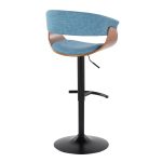 Vintage Mod Blue Mid-Century Modern Adjustable Swivel Barstool (Set of 2) 16 Vintage Mod Blue Mid-Century Modern Adjustable Swivel Barstool (Set of 2)