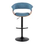Vintage Mod Blue Mid-Century Modern Adjustable Swivel Barstool (Set of 2) 18 Vintage Mod Blue Mid-Century Modern Adjustable Swivel Barstool (Set of 2)