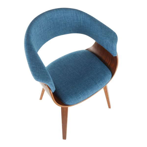 Vintage Mod Blue Mid Century Modern Dining Chairs Set of 2 10